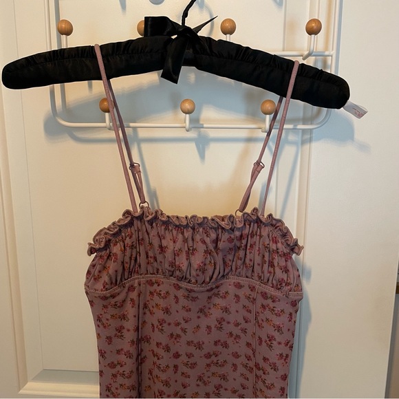 UO Evie Purple Floral Mini Dress rosebud bodycon summer spring flower dress - Picture 15 of 16